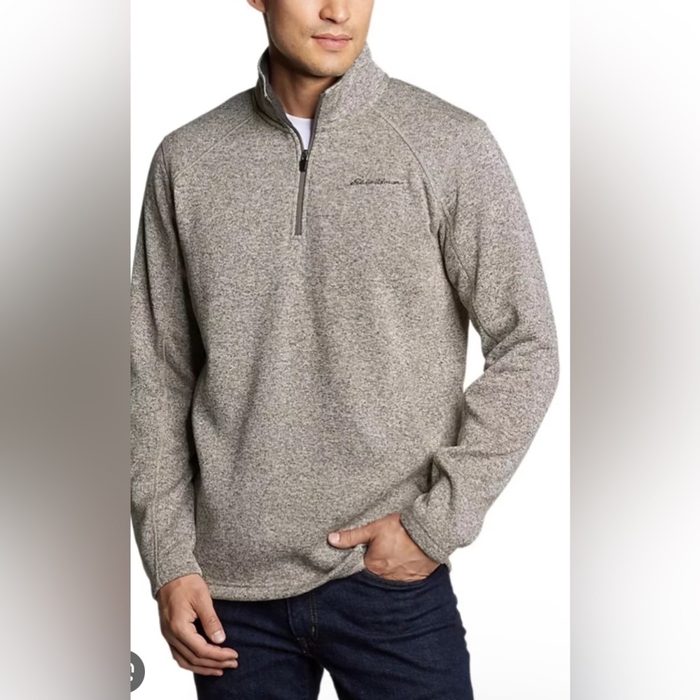 Eddie Bauer Mens Radiator Fleece Quarter-Zip Pullover Sweater L